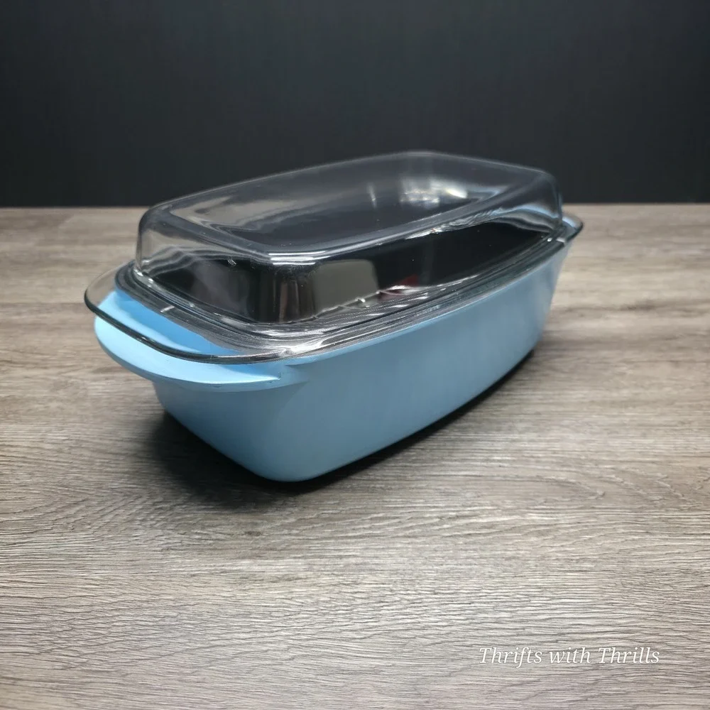Cook' Essentials Blue 6 Qt Casserole Dish -  Cast Aluminum With Wire Rack - New‎